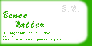bence maller business card